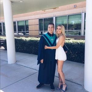 White lace top romper